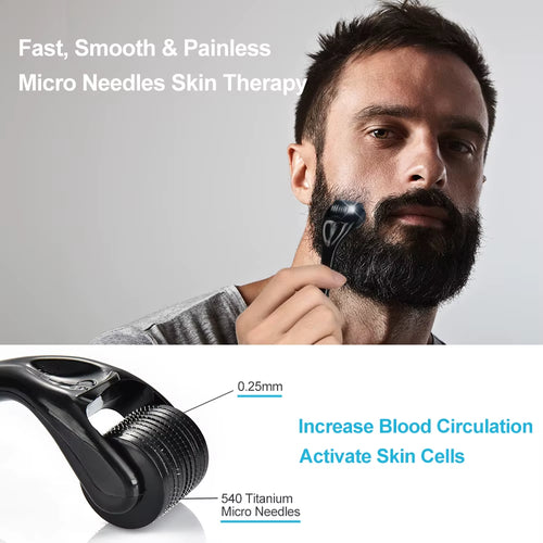 4Pcs/Set Beard Growth Kit Hair Enhancerbeard Essential Oil Moisturizing Hair Wax Roller Comb for Men Barbe Beard Styling Care